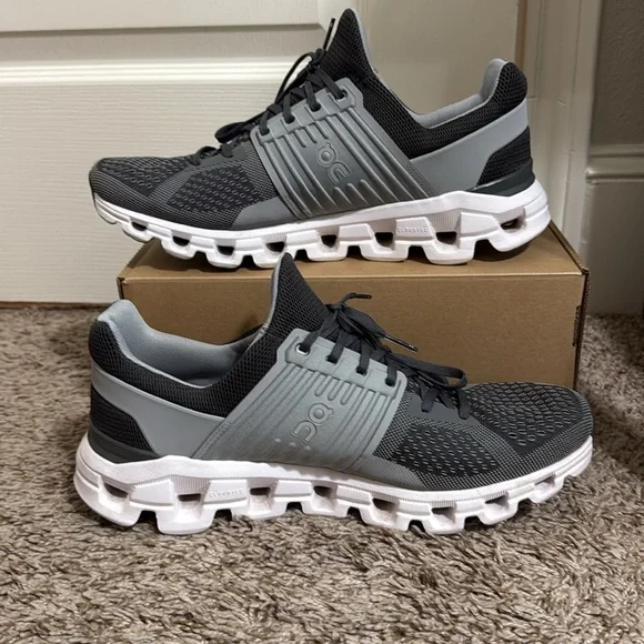 On Running Charcoal and Light Gray Sneakers - Picture 2 of 5